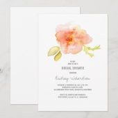 waterverf geschilderde bloem vrijgezellenfeest uit kaart (Voorkant / Achterkant)