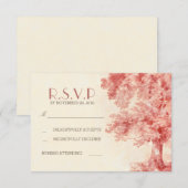 waterverf geschilderde boom bruiloft RSVP kaarten Kaartje (Voorkant / Achterkant)