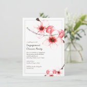 Waterverf Geschilderde Cherry Blossom Engagement P Kaart (Staand voorkant)