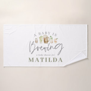 waterverf geschilderde drinken baby shower badhanddoek