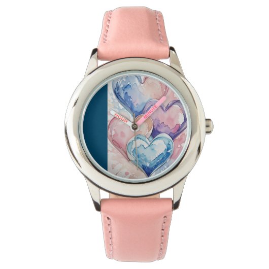 Waterverf geschilderde harten horloge (Voorkant)