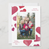 Waterverf geschilderde hartenportretten feestdagenkaart (Voorkant)