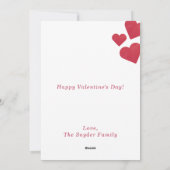 Waterverf geschilderde hartenportretten feestdagenkaart (Achterkant)