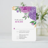 Waterverf geschilderde Paarse bloemen | RSVP (Staand voorkant)