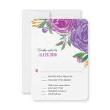 Waterverf geschilderde Paarse bloemen | RSVP