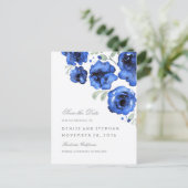 Waterverf geschilderde Rozen Romantisch Save the D Aankondigingskaart (Staand voorkant)