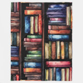 Waterverf geschilderde Stapel van Leesboeken Fleece Deken (Voorkant)