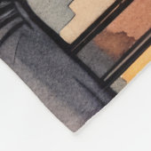 Waterverf geschilderde Stapel van Leesboeken Fleece Deken (Hoek)