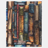 Waterverf geschilderde Stapel van Leesboeken Fleece Deken (Voorkant)