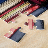 Waterverf geschilderde Stapel van Leesboeken Legpuzzel (Zijkant)