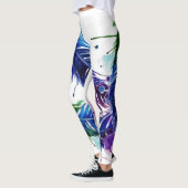 Waterverf geschilderde veer Leggings (Links)