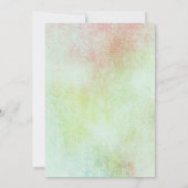 Waterverf Geschilderde Vloerbruiloft Kaart (Achterkant)