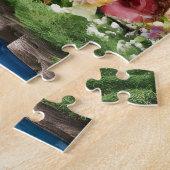 Waterverf geschilderde waterval legpuzzel (Zijkant)