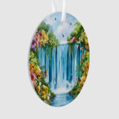 Waterverf geschilderde waterval ornament (voorkant)