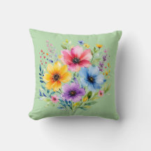 Waterverf geschilderde wilde bloemen