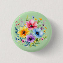 Waterverf geschilderde wilde bloemen