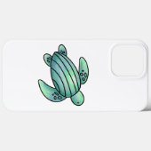 waterverf geschilderde zeeschildpad cartoon blauw Case-Mate iPhone case (Achterkant (horizontaal))