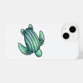 waterverf geschilderde zeeschildpad cartoon blauw Case-Mate iPhone case (Achterkant (horizontaal))