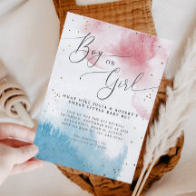 Waterverf Geslacht feestjongen of meisje