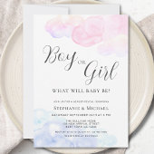 Waterverf Geslacht feestjongen of meisje Kaart