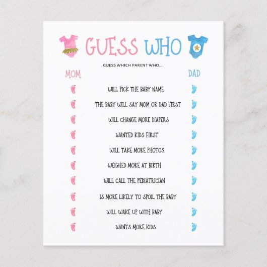 Waterverf Geslacht laat zien wie er speelt (Voorkant)