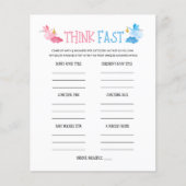 Waterverf Geslacht onthullen Denk snel spel (Voorkant)