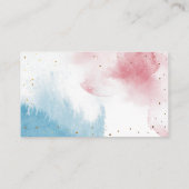 Waterverf Geslacht onthullen Luier Raffle Ticket Informatiekaartje (Achterkant)