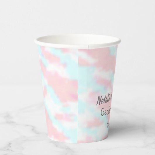 Waterverf Geslacht onthullen Papieren Bekers (Rechts)