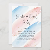 Waterverf Geslacht onthullen Partij Kaart (Voorkant)