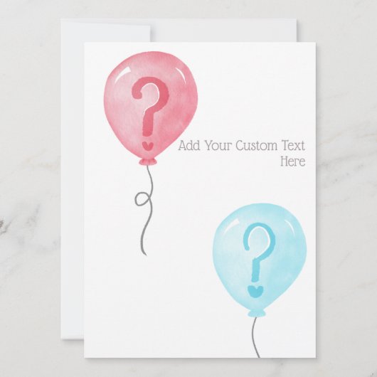 Waterverf Geslacht Onthullen Party Game Kaart (Achterkant)