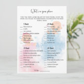 Waterverf Geslacht Onthullen Party Game Kaart (Staand voorkant)