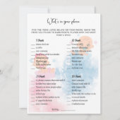 Waterverf Geslacht Onthullen Party Game Kaart (Voorkant)