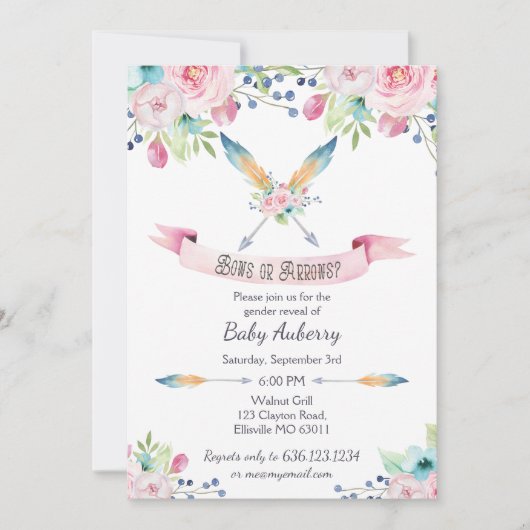 Waterverf Geslacht Rijen en pijlen onthullen Kaart (Voorkant)