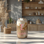 Waterverf gestapelde boeken met naam blikvorm glas