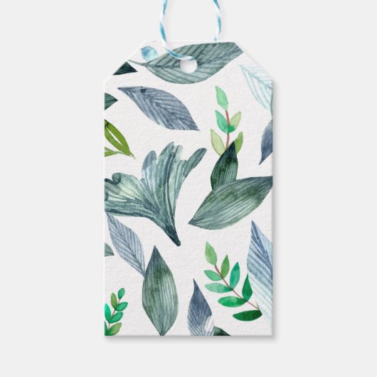 Waterverf gestorven bladeren 11 cadeaulabel (Voorkant)