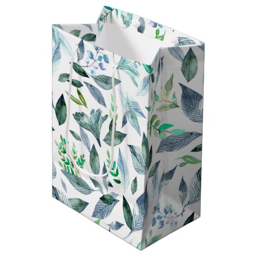 Waterverf gestorven bladeren 11 medium cadeauzakje (Voorkant Gekanteld)