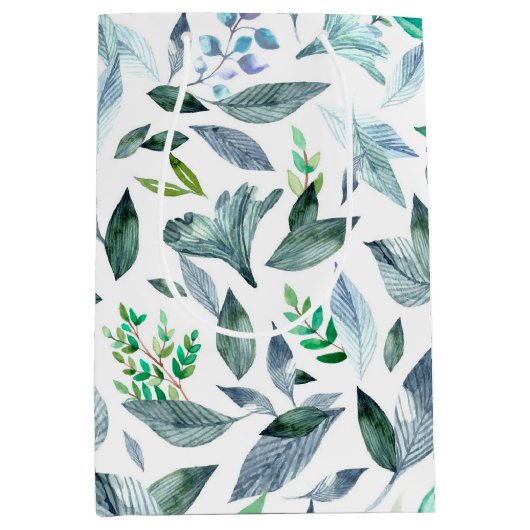 Waterverf gestorven bladeren 11 medium cadeauzakje (Voorkant)