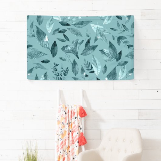 Waterverf gestorven bladeren 2 spandoek (Insitu)