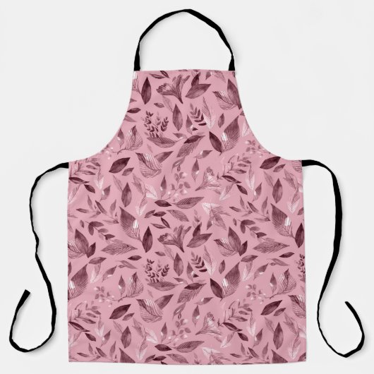 Waterverf gestorven bladeren 3 schort (Voorkant)