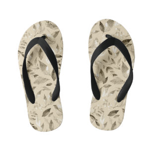 Waterverf gestorven bladeren 4 kinder teenslippers