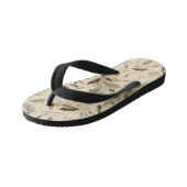 Waterverf gestorven bladeren 4 kinder teenslippers (Schuin)