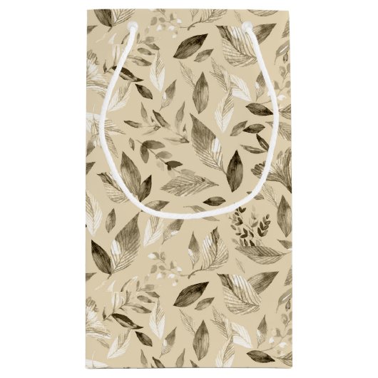 Waterverf gestorven bladeren 4 klein cadeauzakje (Achterkant)