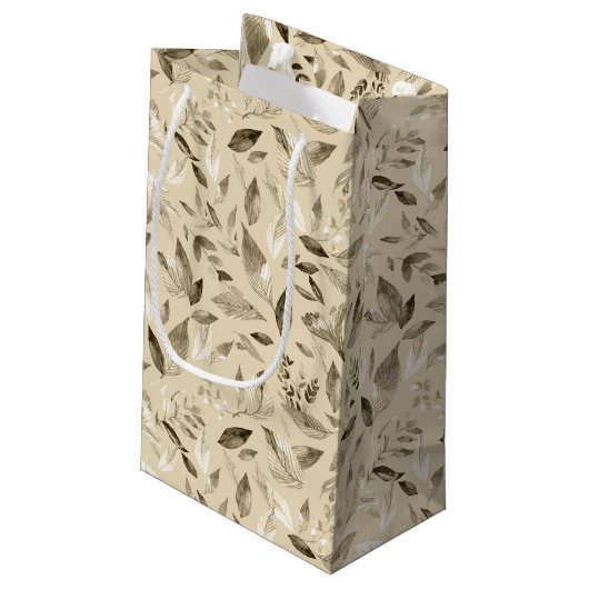 Waterverf gestorven bladeren 4 klein cadeauzakje (Achterkant Gekanteld)