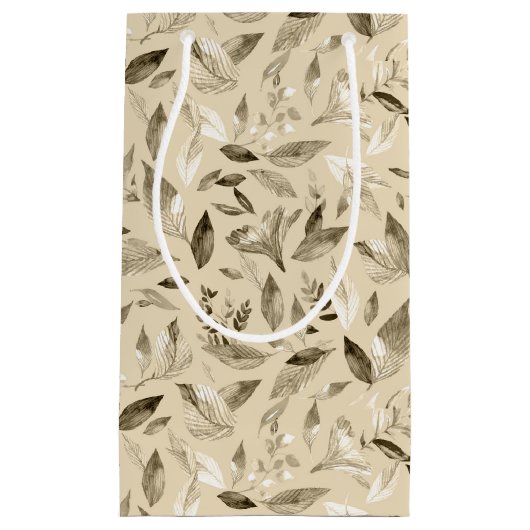 Waterverf gestorven bladeren 4 klein cadeauzakje (Voorkant)