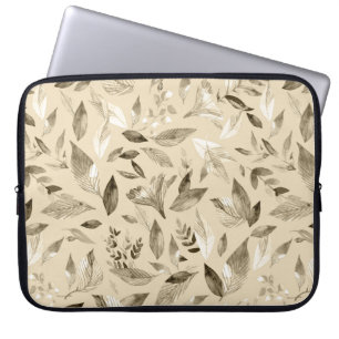 Waterverf gestorven bladeren 4 laptop sleeve
