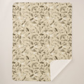 Waterverf gestorven bladeren 4 sherpa deken (Voorkant)