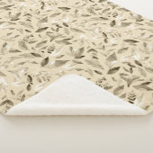 Waterverf gestorven bladeren 4 sherpa deken (3/4)