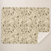 Waterverf gestorven bladeren 4 sherpa deken (Voorkant (horizontaal))