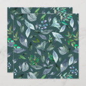 Waterverf gestorven bladeren 5 aankondiging (Voorkant / Achterkant)