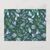 Waterverf gestorven bladeren 5 briefkaart (Voorkant)